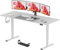 SANODESK QS Escritorio Elevable Eléctrico 200x80 cm, con Controlador de Pantalla Digital y Memoria, con Dos Ganchos, Escritorio Ergonómico para Oficina y Hogar -Blanco