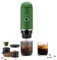 Tragbare Espressomaschine, wiederaufladbar, elektrisch, 12 V, Ein-Klick-Heizung, automatische Kaffeemaschine, kompatibel mit NS-Kapseln und gemahlenem Kaffee für Camping Reisen Zuhause (Grün)