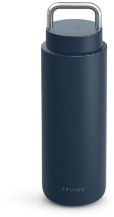 Fellow 32 oz Carter Carry - Travel Vacuum Insulated Stainless Steel Tumbler - Keeps Heat for 12 Hours/Stays Cold for 24 Hours - Leak-Proof Seal - Stainless Steel Handle - Slim Width - Stone Blue