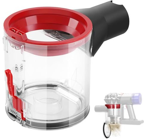 Transparenter Staubsammeltopf für Dyson V7/V8 Staubbehälter - Hochwertiges Zubehör für Dyson Staubsauger Ersatzteile Aufsatz