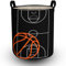 Kuh Wäschekorb faltbar Kinder Wäschekorb leichtes Gewicht Kleidung Lagerung Eimer wasserdicht Zimmer Spielzeug Veranstalter Jungen Mädchen Geschenk Bin für Dekoration (Basketball, 43L)