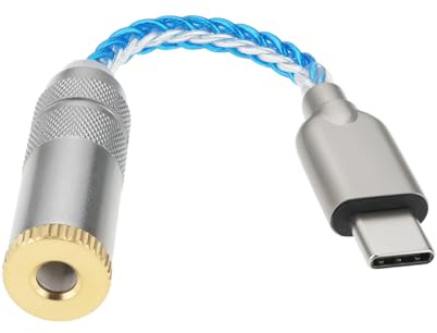 The Lord of the Tools 1pc Câble Adaptateur Audio DAC équilibré USB Type C vers 4,4 Mm Câble USB Type C vers 4,4 Mm 32 Bits 384 KHz 5N Câble Auxiliaire Argenté Téléphone Portable Et Appareils Type C