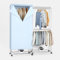 Innotic Etendoir chauffant, Sèche Linge Electrique, 2 Niveaux Séchoir à Linge Pliable, Etendoir Linge Electrique avec 4 Roues, 1500W Séchage Rapide, Grande Capacité, Acier Inoxydable, Bleu