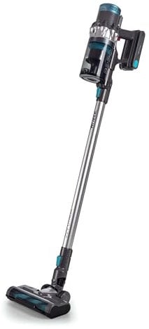 Ariete 2704 22V Lithium Digital Panel, Scopa elettrica senza filo, Cordless, Voltaggio 22,2V, Capacità serbatoio 1L, Spazzola motorizzata, Blu