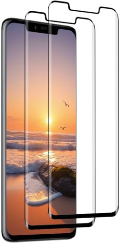 Beukei Protector de Pantalla Compatible con Huawei Mate 20 Pro, 2 Piezas Tempered Glass[Dureza 9H][Antihuellas][Antiarañazos][Ultra Claro] Plastico Protector