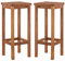 XINCXIN Barhocker 2 STK., Chair Stuhl Gartenstühle Gartensessel Geeignet für Outdoor Garden Balcony Terrace Massivholz Akazie