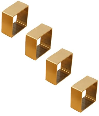 ZMTGLTG Square Brass Leg Caps - Furniture Feet Protectors for Wooden Chairs, Tables to Protect Floors from Scratches, Reduce Noise(4 Pack)(50 * 50 * 25mm)