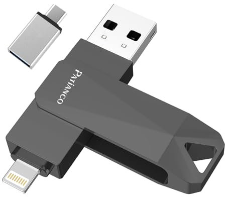 USB Flash Drive for iPhone 512GB Apple MFi Certified Photo Stick Thumb Drive, iPhone-Memory-Stick for iPad/iPhone/Computer Picture Keeper Portable Hard Drive DeepBlack