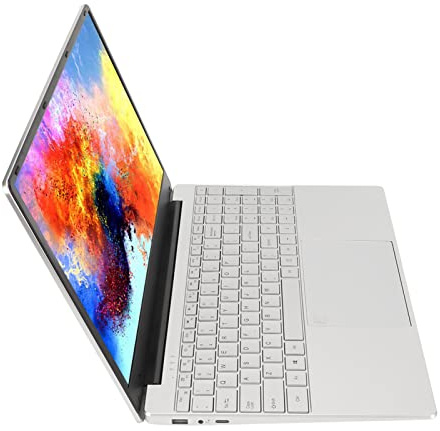 Plyisty Ordinateur Portable 15.6 Pouces HD Silver Notebook Computer pour 11 8G RAM Clavier Caravouy (8+128G Prise UE)