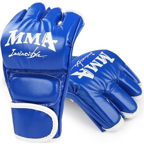 Music Boxing Machine Boxhandschuhe, Punchinghandschuhe Karate Handschuhe für Sparring Martial Arts für Erwachsene und Kinder MMA Body Combat Taekwondo Training, (Blau)