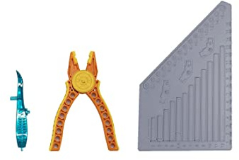 Rxbycxshi Tech Ersatzteile Set Klemmbausteine Bausteinwerkzeuge 3 Teile Bausteine Hilfswerkzeug Set Messlineal Bausteine Zange Hilfswerkzeug Kompatibel mit Großen Marken Ersatzteile
