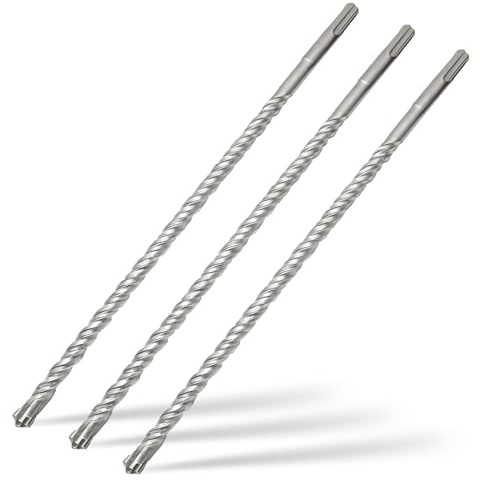 3tlg SDS Plus Bohrer 10 x 350mm,Professionell Betonbohrer mit 4 Hartmetall Schneiden,Hammerbohrer Für Stein,Beton,Ziegelmauer & Stahlbeton​