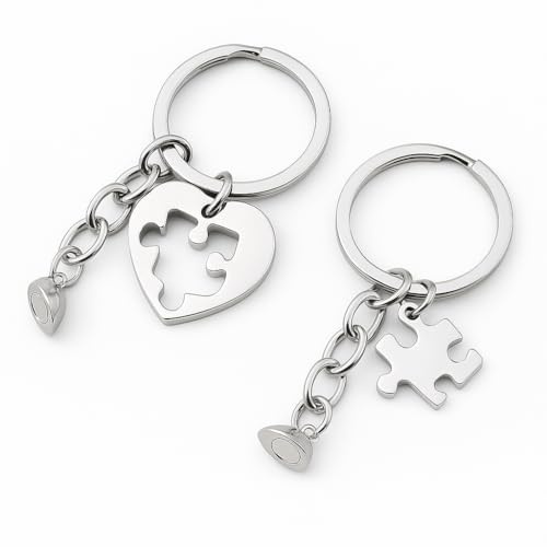 DONWOIE Paar Schlüsselanhänger, Schlüsselband Taschenanhänger für Damen | Romantisches Puzzle Magieschwert Schlüsselanhänger Geschenk, Geeignet für Jungen Mädchen Freunde Familie Mitschüler