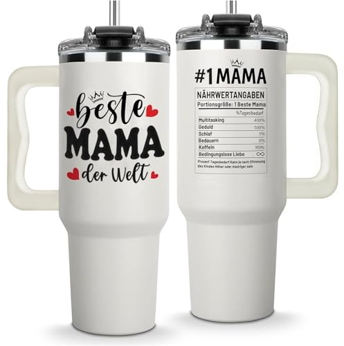 ZTHUWR Muttertagsgeschenke für Mama, Geschenke für Bester Mama von Tochter Sohn, Thermobecher Mutter Geschenk zum Muttertag Geburtstag Weihnachten