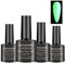 Senvenski Matte Gel Top Coat, Glänzend Base und Top Coat, Glow in the dark Gel Top Coat, Gel Nagellack Shellac UV LED Gift Set Kit (TB006)