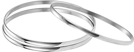 Lot de 4 bracelets empilables multicolores en acier inoxydable pour femme