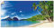 ARTland Wanddeko Wandtattoo selbstklebende Vinylfolie 100x50 cm Strand Meer Karibik Küste Insel Palmen Natur S9HV