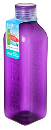 Sistema Hydrate 1L Square Drink Bottle Purple