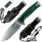 JEO-TEC Nº21 Coltello a lama fissa da Sopravvivenza Caccia Pesca Outdoor Campeggio, Lama in acciaio inox BOHLER N690C, Custodia pelle multi-posizionale, Fatto a mano in Spagna