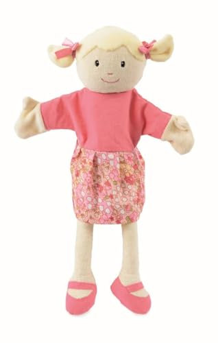 Kinderspielzeug Handpuppe Sophie 30 cm Weiches Kuschelpuppen Design Einzigartige Lernpuppe für Kreatives Spiel