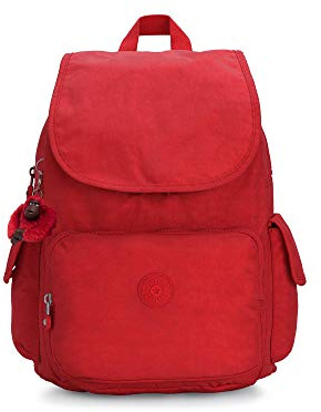 Kipling Ravier Medium Solid Rucksack, Cherry T, 10.5 L x 14.5 H x 6.75 D, Damen City Pack Rucksack, Ganztägiger Vielseitiger Tagesrucksack, Schultasche