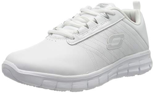 Skechers Damen Sure Track Erath Slip On Sneaker, White Leather, 39.5 EU