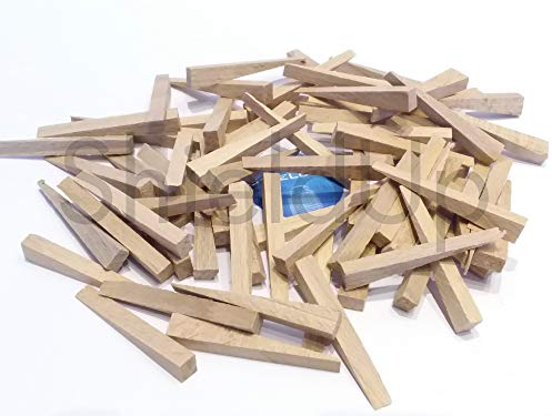 ShieldUp Small Wooden Tile Wedges | Hardwood Spacers or Shims - Pack of 75
