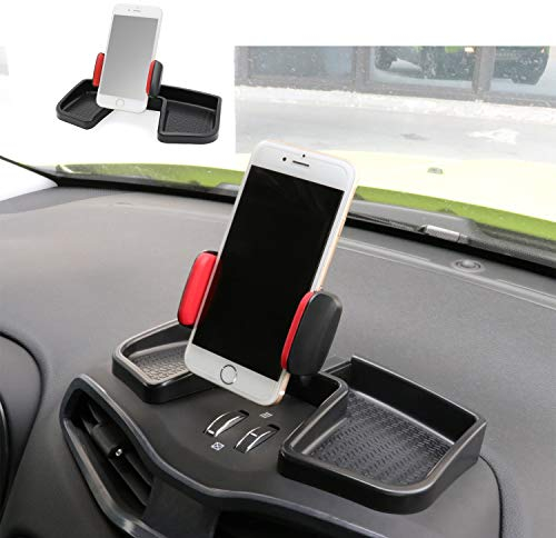 Camoo Für Jeep Renegade Handy & GPS-Halterung, 360 Grad drehbar, mit Aufbewahrungsbox, verstellbar, passend für Jeep Renegade 2015–2025, Auto-Innenzubehör
