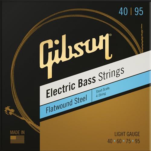 Flatwound Electric Bass Strings Short Scale Light Gauge - Jeu de cordes pour guitare basse à 4 cordes