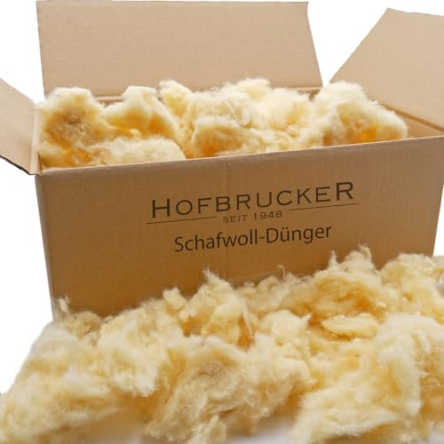 Hofbrucker® Universal Schafwolle Dünger - Unbehandelter natürlicher Schneckenschutz & Dünger für Garten & Hochbeet - Schafwolldünger für Gemüse gegen Schnecken (1kg)