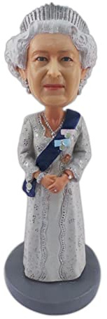 Queen Elizabeth II Ornament Her Majesty Queen Elizabeth II Queen Pop Figures Modell Toy Car Desktop Office Window Sill Decorations 2022 70th, 7.9 x 2.4 x 2.4 in