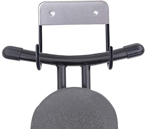 kuou Ironing Board Hanger, Stainless Steel Wall Mount Ironing Board Holder, Iron Board Hook,Ironing Boards Storage Wall Bracket for Y-leg or T-leg Large & Small Ironing Board(Black with Screws)