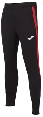 Joma Hombre Pantalón Deportivo, Negro-Rojo, 3XL