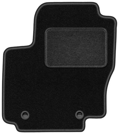 Velours-Fahrermatte passend für Ford Mondeo MK4 2007-2012, Schwarz, LUX | passend für Liftback/Limousine/Kombi; Velours-Teppich (Polypropylen), ca. 6,5 mm; rutschfest, ovale Befestigungen (Typ OWAL)