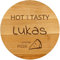 Sterngraf Pizzabrett MIT GRAVUR (Namen) personalisierter Holz Pizza-Teller 30cm, Geschenkidee zu Geburtstagen, Geschenke zum Jahrestag Jubiläum, MotivP7 HOT and TASTY