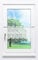 Plauener Spitze Scheibengardine Blumenspitze #1W (BxH) 94,5cm x 32cm beige