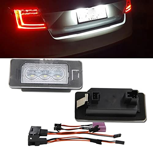 NP 2 Stück Led Kennzeichenbeleuchtung CANbus für S-Koda O-ctavia Sedan Rapid für F-abia MK2 MK3 S-uperb B6 Combi Facelift Y-eti 5L