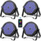 4 Stücke LED Par Scheinwerfer Strahler App Steuerung 36 RGB 3-in-1 LED Bühnenlicht mit Auto/Sound Mischen von Farben Partylicht für Disco DJ Band Shows Hochzeit Halloween
