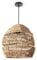 Paco Home Pendelleuchte Wohnzimmer Boho Korbleuchten Pendellampe Rattan Hängeleuchte Esszimmer Lampe Papier E27, Lampenart:Pendelleuchte - Typ 4, Farbe:Natur (Ø31 cm)