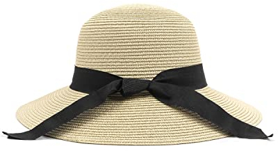 Zylioo Klein Stroh Sonnenhut,Panamahut Klein Kopf,Small Breiter Krempe Strohhut UV Sommerhut Urlaub Strandhut