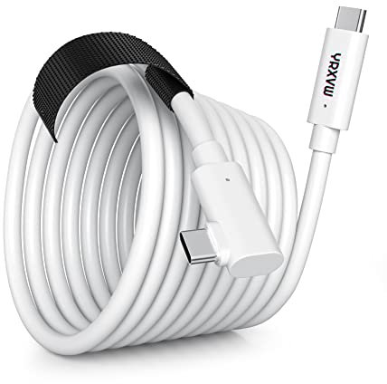 YRXVW Cable de enlace compatible con Oculus Quest 2/Pro/1, auriculares VR PC, cable de carga y cable de datos de alta velocidad, cable USB C a C, cable de carga de enlace de 10 pies