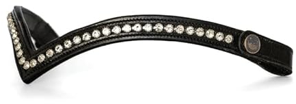 BRIDLERY Stirnriemen Texas Farbe Schwarz, Größe Vollblut