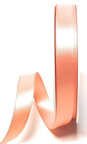 s.dekoda Satinband 25m x 15mm Apricot Schleifenband Dekoband Satin