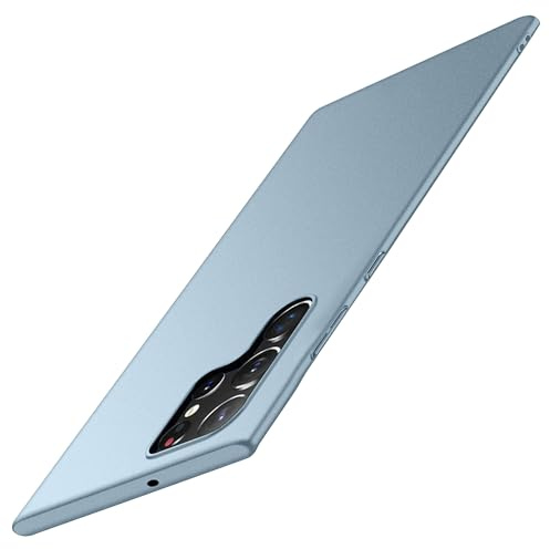 Hülle Kompatibel mit Samsung Galaxy S22 Ultra 6.8, Ultra Dünn Matte Handyhülle Slim Case Cover Kratzschutz Hardcase Anti-Rutsch Schutzhülle Hard PC Für Samsung Galaxy S22 Ultra Hellblau