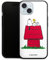 Premium Silikon Hülle kompatibel mit Apple iPhone 15 Handyhülle schwarz Case Snoopy Offizielles Lizenzprodukt Peanuts