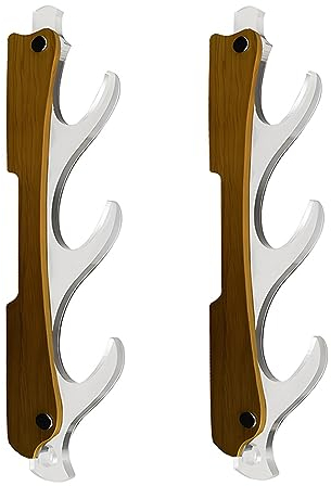 3-Tier Schwertständer, Schwerthalter Wandhalterung, Schwert Display Ständer, Samurai Schwert Wandständer, Lichtschwert Ständer, Samuraischwirt Halter,Stabständer und Cosplay Klingenständer(Braun)