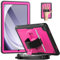 Timecity Case for Samsung Galaxy Tab A9+ Plus 11 2023, Shockproof Case with Screen Protector,Stand/360 Rotating Hand Strap,Pencil Holder, Heavy Duty for Samsung A9+ Tablet,Rose