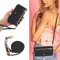 FMPCUON Hülle für Samsung Galaxy S7 Edge Hülle mit Band, Leder Samsung Galaxy S7 Edge Handytasche Handyhülle Praktische Handykette Kartenfächer Brieftasche Umhängetasche Galaxy S7 Edge Case, Schwarz