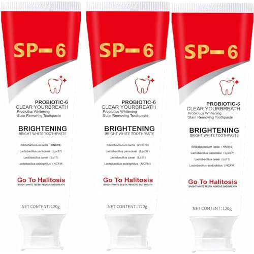 Ms Drwikey Probiotics Bright White Zahnpasta, Ms Drwikey Sp-6 Ultra Whitening Zahnpasta, Super Probiotic-6, Ms Drwikey Zahnpasta Sp-6 Brightening, Deep Cleaning Care Zahnpasta (3Pcs)