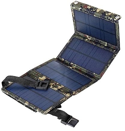 nmbhus Panneau Solaire Pliable étanche 150W/160W/200W 5V USB Chargeur sûr for téléphone Portable Pad MP3 Voyage en Plein air Camping Batterie Externe(160W Camouflage)